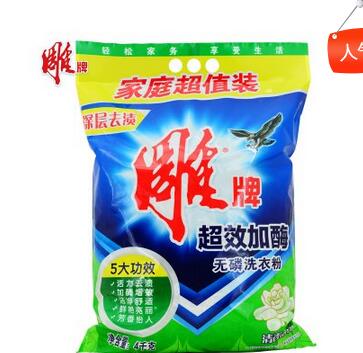 Diao 雕牌 洗衣粉超效加酶 4kg*6 袋