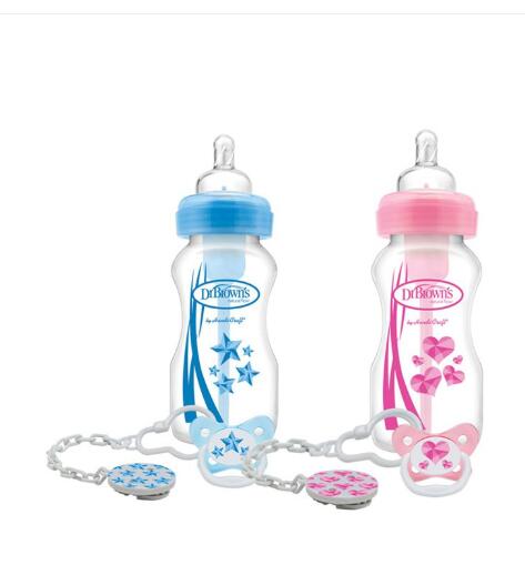DrBrown’s布朗博士 BL-203 初生婴儿防胀气标口玻璃奶瓶套装 美国原装进口